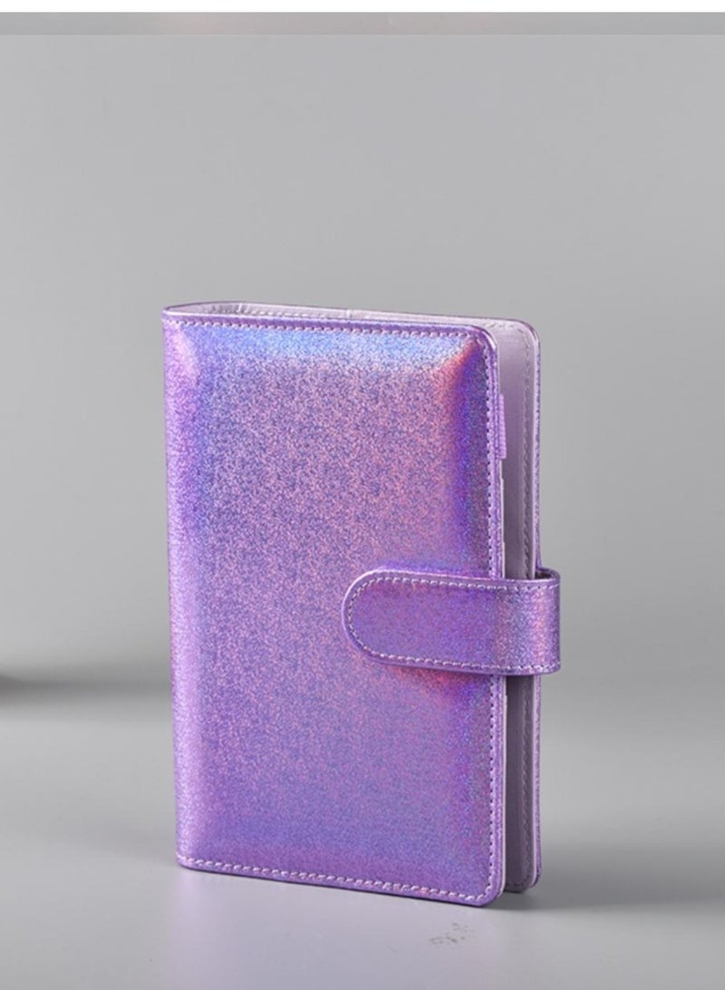 Money envelope, budget papers, and expenses - with cash envelopes for budgeting and saving money - colored sticky notes and a metal pen - purple - Image 3