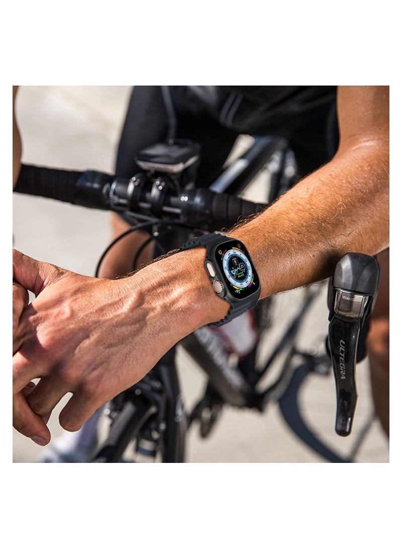 2 Pack Case Compatible with Apple Watch Ultra 49mm, Hard PC Bumper Case All-Around Edge Shockproof Protective Cover Frame [NO Screen Protector]- Black - Image 5