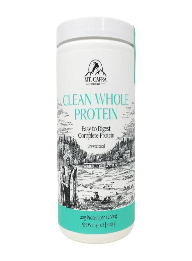 Mt Capra Mt. Capra Clean Whole Protein | Grass-Fed Goat Protein with Whey and Casein Protein | No Bloat, Build and Maintain Muscle, 20 g Protein per Serving, No Sweeteners | 13 Servings - 400 g - Image 1
