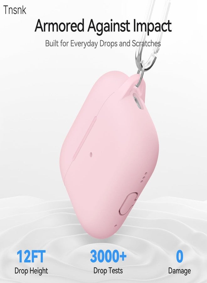 TNSNK for AirPods Pro 3 Case 2025, Soft Silicone Case Compatible with Apple Airpods Pro 3rd Generation Cover with Cleaner & Keychain for Women Men Girly, Anti-Scratch,Drop Protection, Pink - Image 5