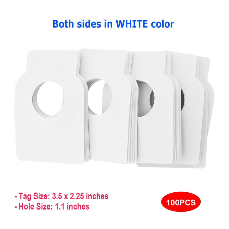 Cosmos 100 Pcs Wine Bottle ID Tag Wine Cellar Tags Beverage Neck Hanging Label Gift Rack Marker Bottle Label for Tasting Storage Labelling & Collection, Write by Marker Pen (White) - Image 3