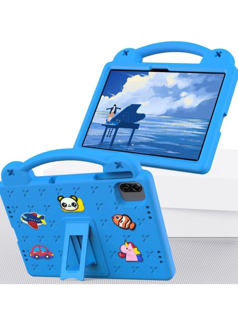 Kids Case Compatible with Honor Pad X8a 11-inch 2024 Anti-Fall Shockproof Stand Hand-Held EVA Protective Cover for Honor Pad X8a (Sky Blue) - Image 1