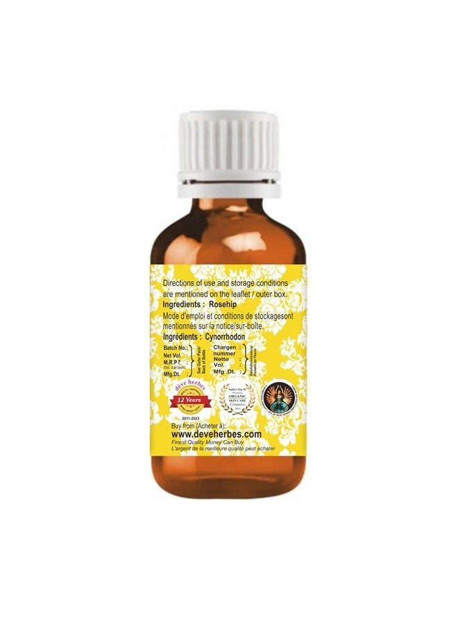 Deve Herbes Pure Rosehip Oil (Rosa rubiginosa) Cold Pressed 10ml (0.33 oz) - Image 2
