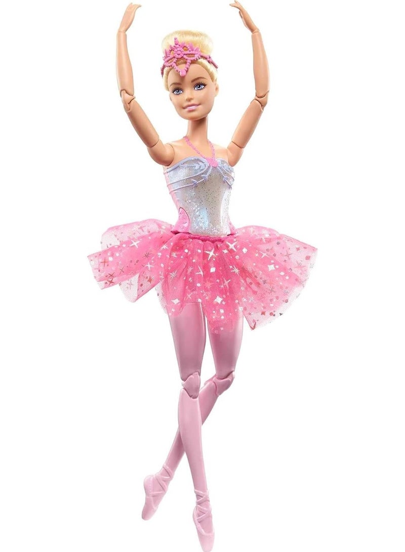 Barbie Dreamtopia Twinkle Lights Ballerina Doll, Blonde with Light-Up Feature, Tiara and Tutu - Image 1