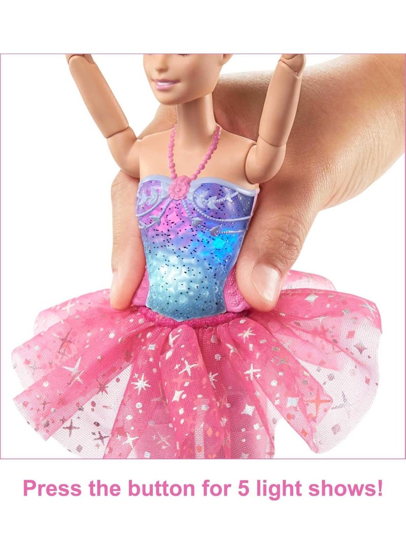 Barbie Dreamtopia Twinkle Lights Ballerina Doll, Blonde with Light-Up Feature, Tiara and Tutu - Image 4