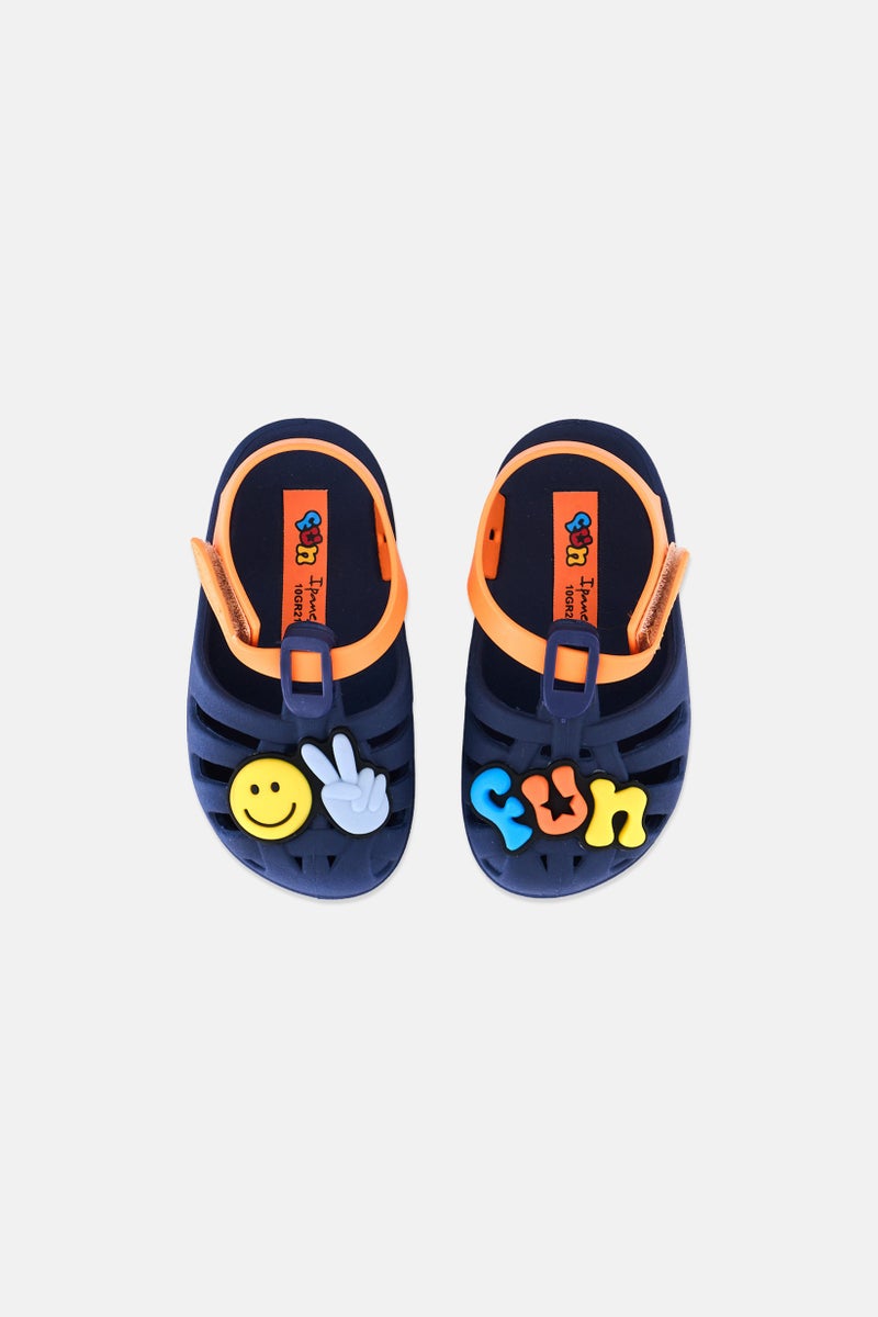 Ipanema Toddlers Boy Velcro Closure Beach Sandal, Navy Blue Combo - Image 3