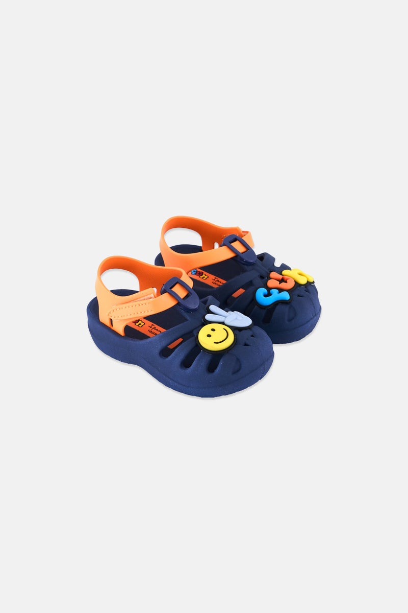 Ipanema Toddlers Boy Velcro Closure Beach Sandal, Navy Blue Combo - Image 1