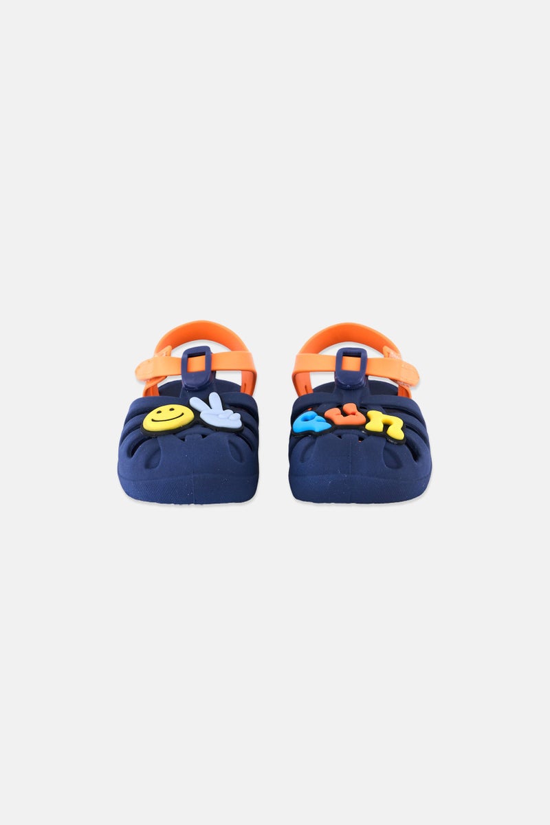 Ipanema Toddlers Boy Velcro Closure Beach Sandal, Navy Blue Combo - Image 2