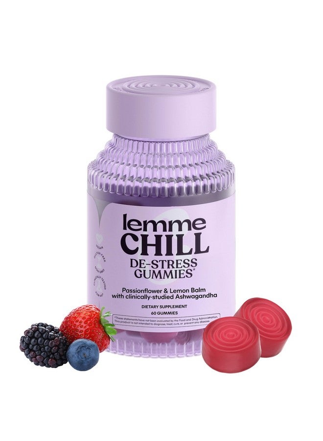 ليمي  حلوى ليمي تشيل لتخفيف التوتر مع 300 ملغ من أشواغاندا KSM-66، بلسم الليمون، زهرة الآلام، وجوجي لدعم الاسترخاء، والكورتيزول الصحي والنوم - خالية من الغلوتين، وغير معدلة وراثيًا، بنكهة التوت المختلط (60 قطعة) - Image 1