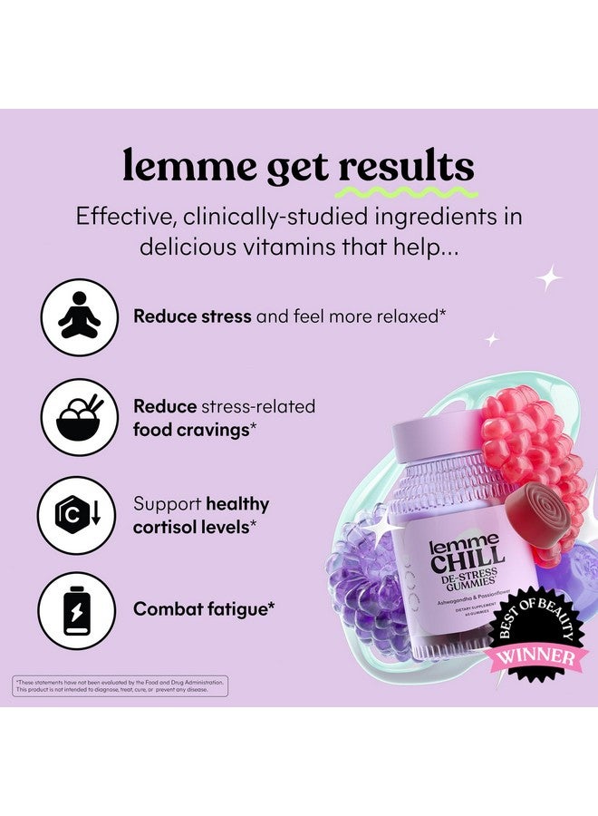 ليمي  حلوى ليمي تشيل لتخفيف التوتر مع 300 ملغ من أشواغاندا KSM-66، بلسم الليمون، زهرة الآلام، وجوجي لدعم الاسترخاء، والكورتيزول الصحي والنوم - خالية من الغلوتين، وغير معدلة وراثيًا، بنكهة التوت المختلط (60 قطعة) - Image 2