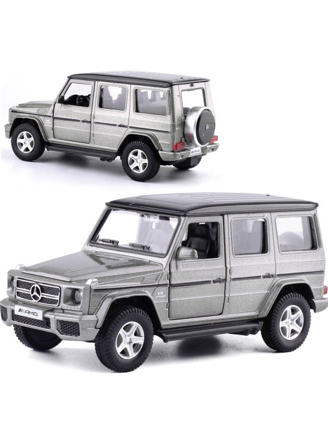 نموذج سيارة للطرق الوعرة من Ma Ke Matai Yufeng Mercedes-Benz G63AMG من خليط معدني للأطفال يعود إلى طراز السيارة الأصلي المعتمد - اللون: أبيض - Image 3
