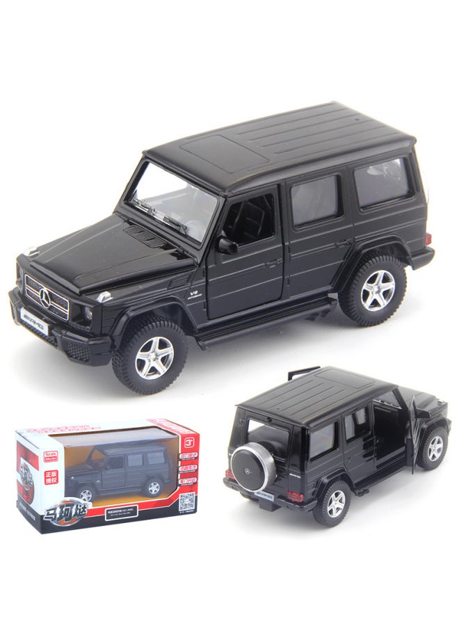 نموذج سيارة للطرق الوعرة من Ma Ke Matai Yufeng Mercedes-Benz G63AMG من خليط معدني للأطفال يعود إلى طراز السيارة الأصلي المعتمد - اللون: أبيض - Image 2