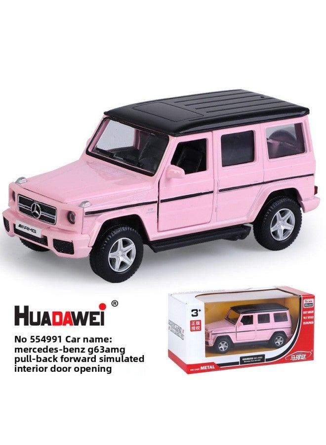 نموذج سيارة للطرق الوعرة من Ma Ke Matai Yufeng Mercedes-Benz G63AMG من خليط معدني للأطفال يعود إلى طراز السيارة الأصلي المعتمد - اللون: أبيض - Image 5