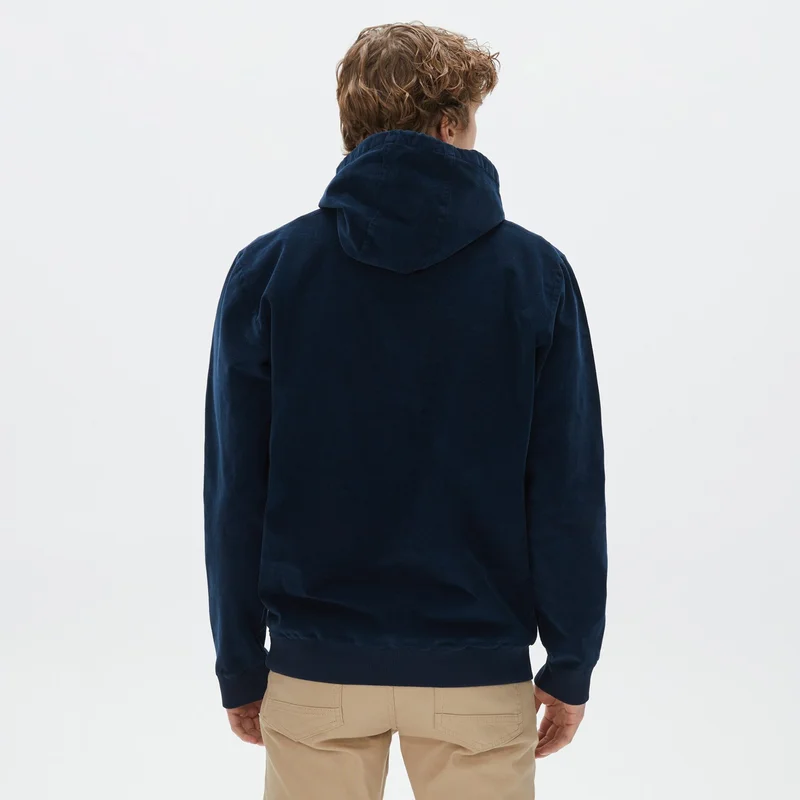 NAUTICA Men's Navy Blue Standard Fit Hooded Sweatshirt