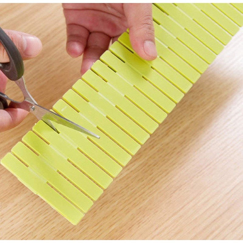 HETARMI ENTERPRISE Hetarmi Adjustable Stretchable Interlocking Drawer Clapboard DividerGrid Closet Sorting PartitionPlastic Strips Separators Cabinet Storage Box SocksMakeup1 Set of 6 PcMulti Color - Image 5