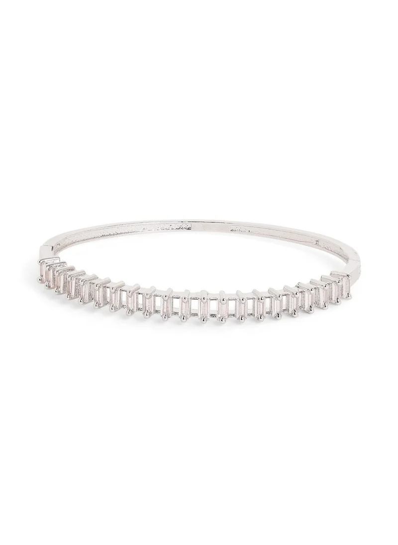 Priyaasi Plated American Diamond Cuff Bracelet
