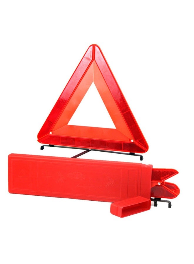 SolidX Emergency Car Warning Reflective Triangle Large with Storage Case – Foldable Emergency Road Safety Triangle for Breakdown & Hazard Alert - Image 1