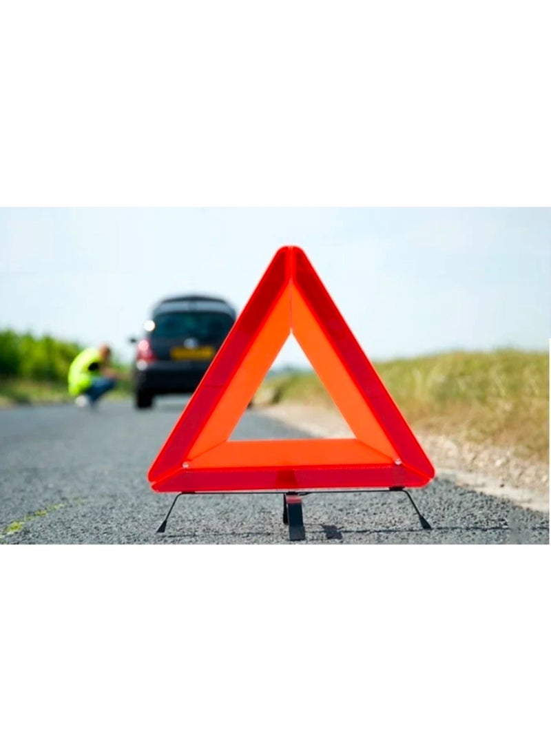 SolidX Emergency Car Warning Reflective Triangle Large with Storage Case – Foldable Emergency Road Safety Triangle for Breakdown & Hazard Alert - Image 3