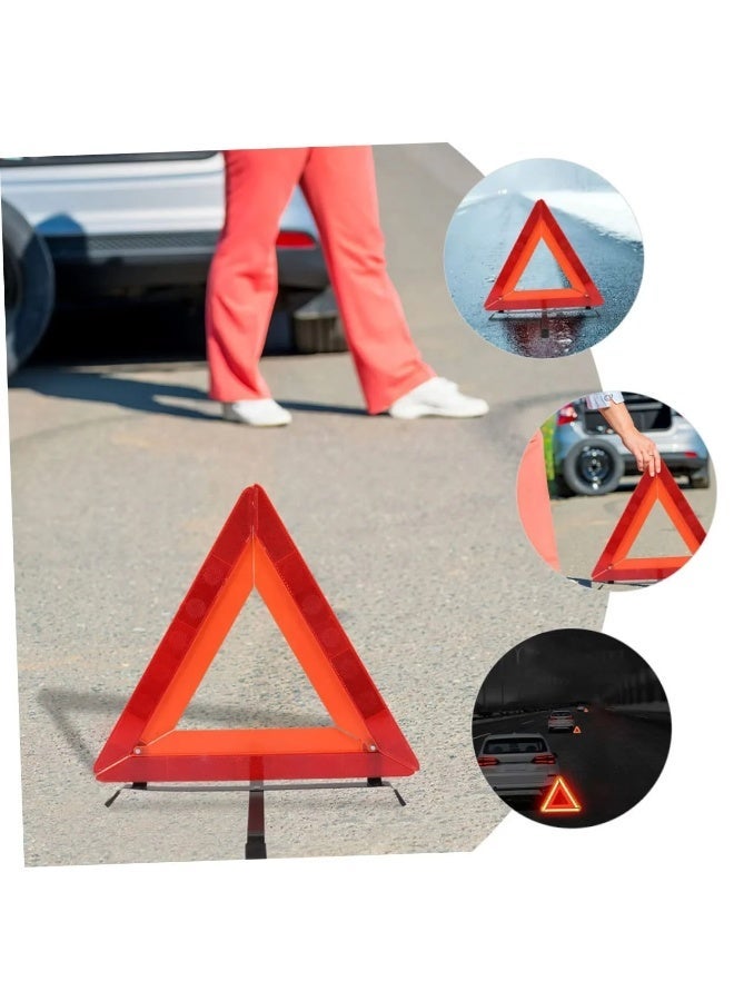 SolidX Emergency Car Warning Reflective Triangle Large with Storage Case – Foldable Emergency Road Safety Triangle for Breakdown & Hazard Alert - Image 3