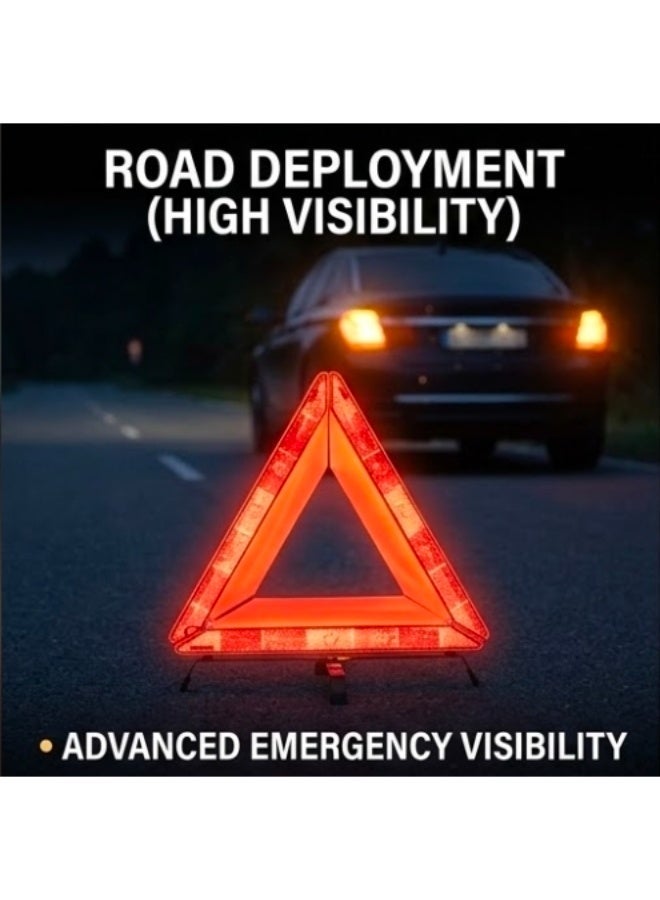 SolidX Emergency Car Warning Reflective Triangle Large with Storage Case – Foldable Emergency Road Safety Triangle for Breakdown & Hazard Alert - Image 5
