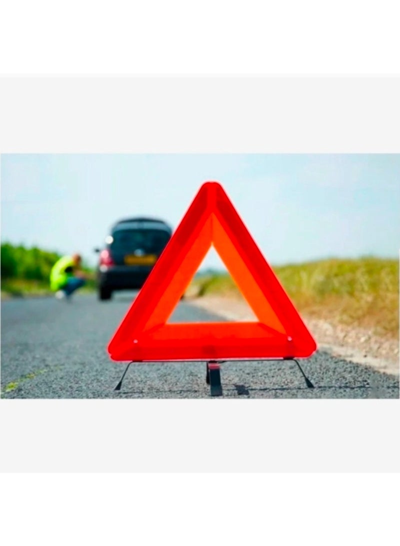 SolidX Emergency Car Warning Reflective Triangle Large with Storage Case – Foldable Emergency Road Safety Triangle for Breakdown & Hazard Alert - Image 4