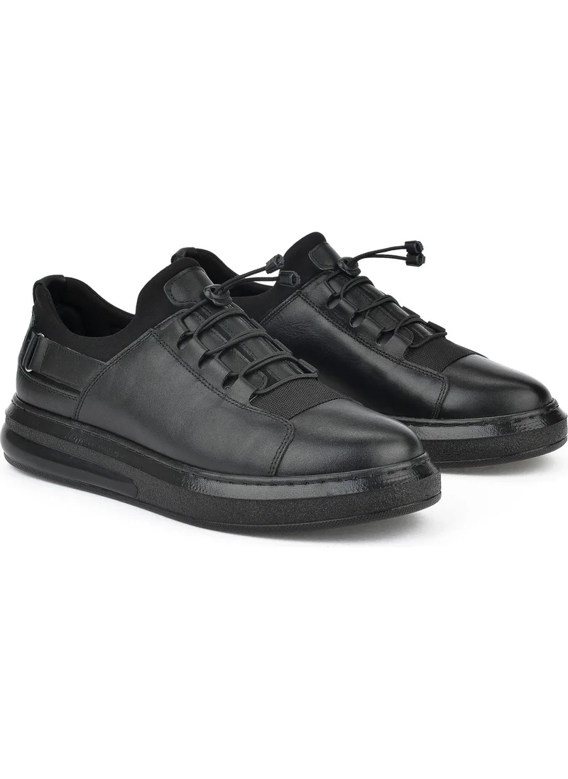 Ziya , Men's Leather Sneakers 143423Z702 Black