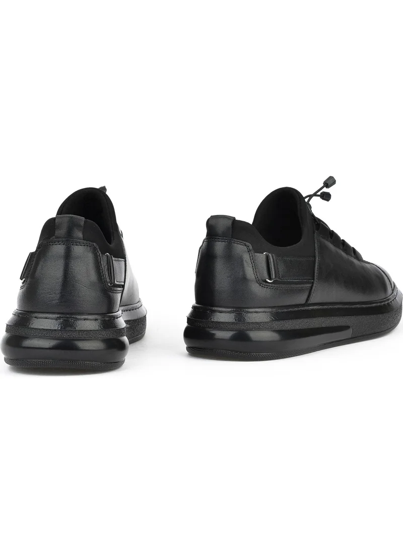 زيا , Men's Leather Sneakers 143423Z702 Black
