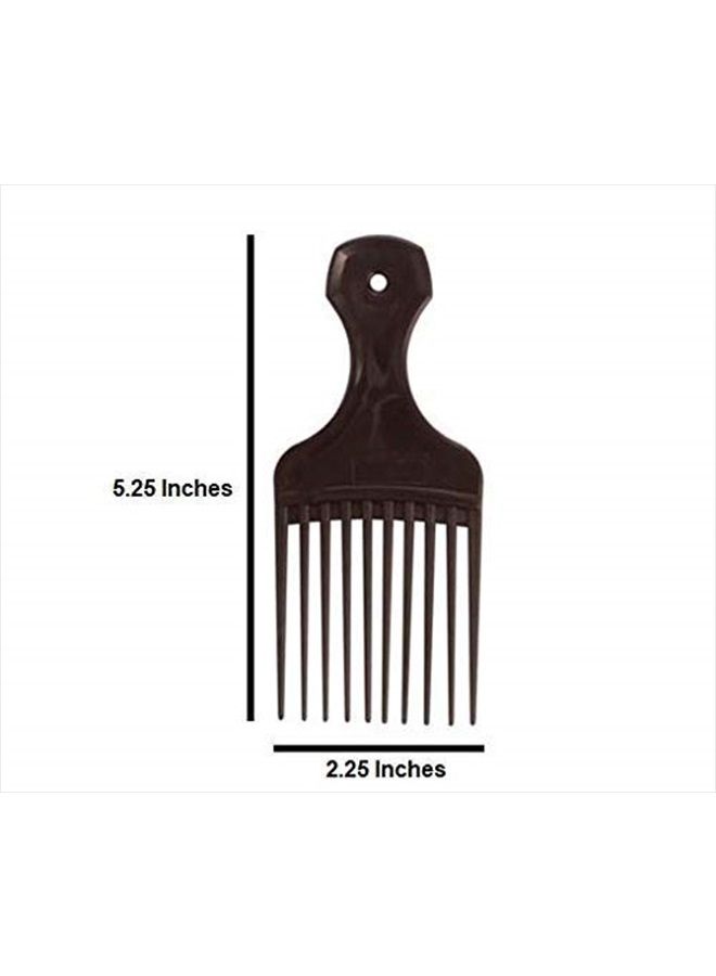 Comfort Axis مشط بلاستيكي صغير ومشط شعر، 3 عبوات، أسود - Image 5