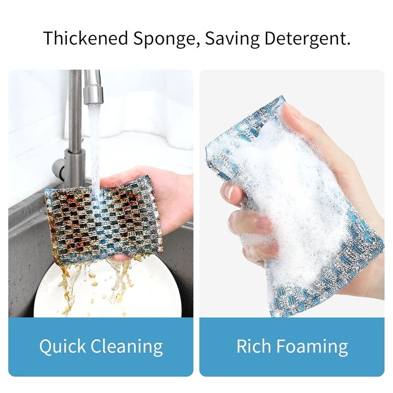 GUEICN Perfect Dish Sponges for Kitchen Multipurpose NonScratch Sponge with Heavy Duty Scouring Power Soft and Quick Cleaning Scrubber for PansOven and Hard Stains 20Pcs - Image 4