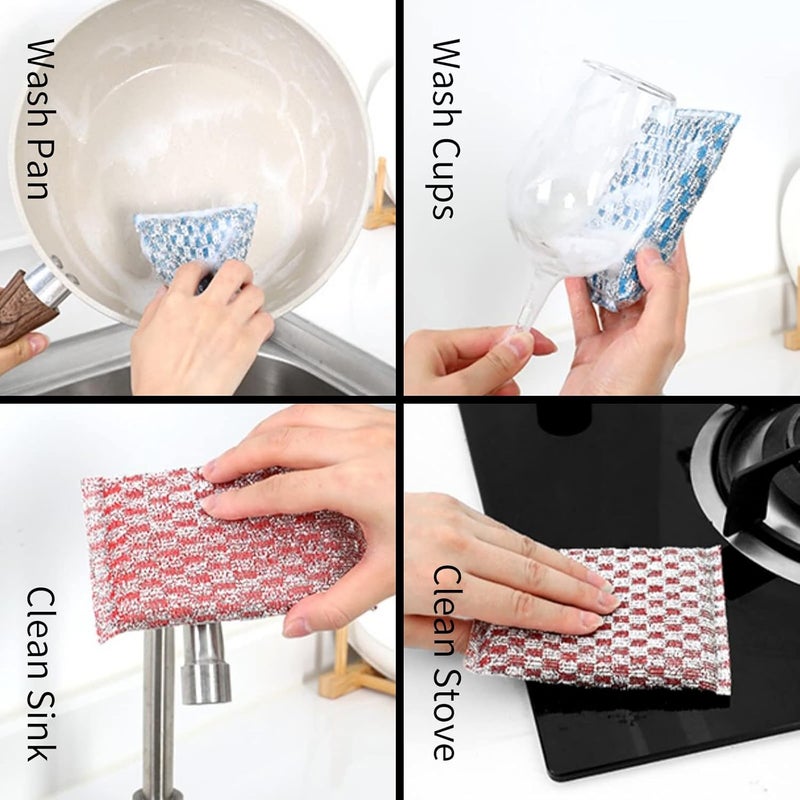 GUEICN Perfect Dish Sponges for Kitchen Multipurpose NonScratch Sponge with Heavy Duty Scouring Power Soft and Quick Cleaning Scrubber for PansOven and Hard Stains 20Pcs - Image 5