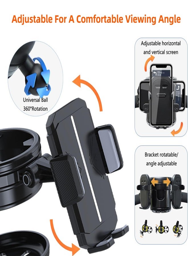 Elecphbo 4-in-1 Universal Stroller Cup Holder - Adjustable Single/Double Cup & Phone Holder, 360° Rotatable, Anti-Slip Silicone Grip, Spill-Proof Design for Baby Strollers, bicycles,Wheelchairs, Shopping Carts - Image 2