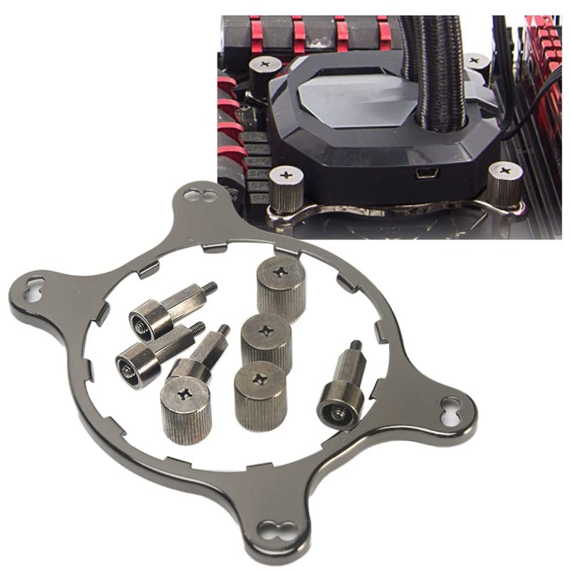 CfoPiryx Cool Water Series Kit, CPU Cooling Fans Bracket, Cool Water Series Accessories Kit Radiator Stand System Mounting Heatsink Holder Back Plate - Image 4
