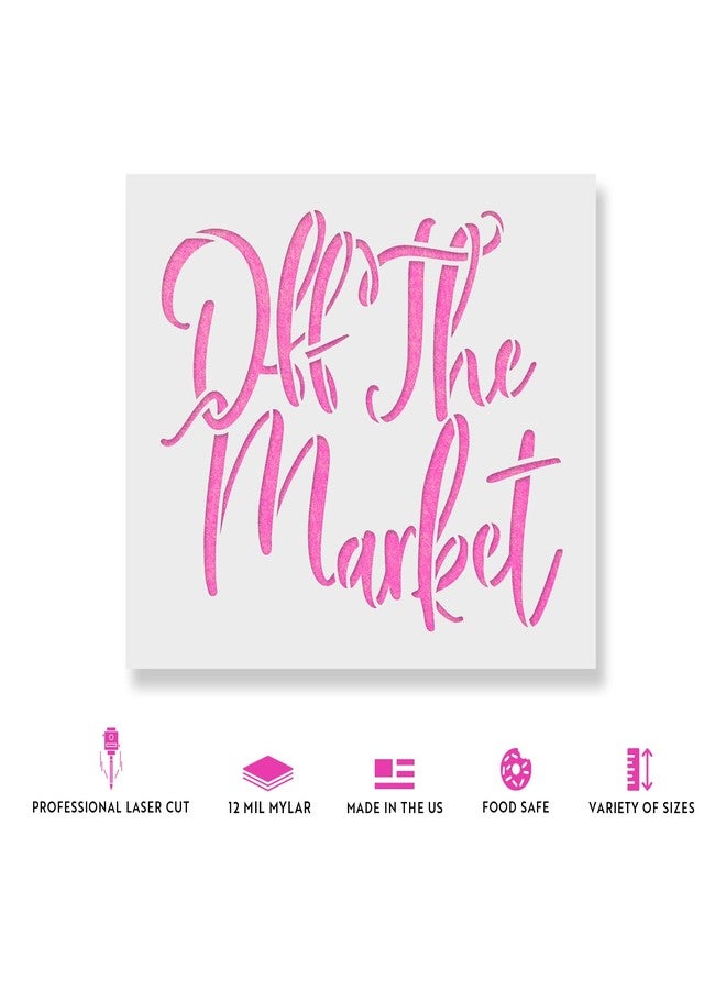 Stencil Revolution Off The Market Stencil Template for Walls and Crafts - Reusable Stencils for Painting in Small & Large Sizes - Image 2