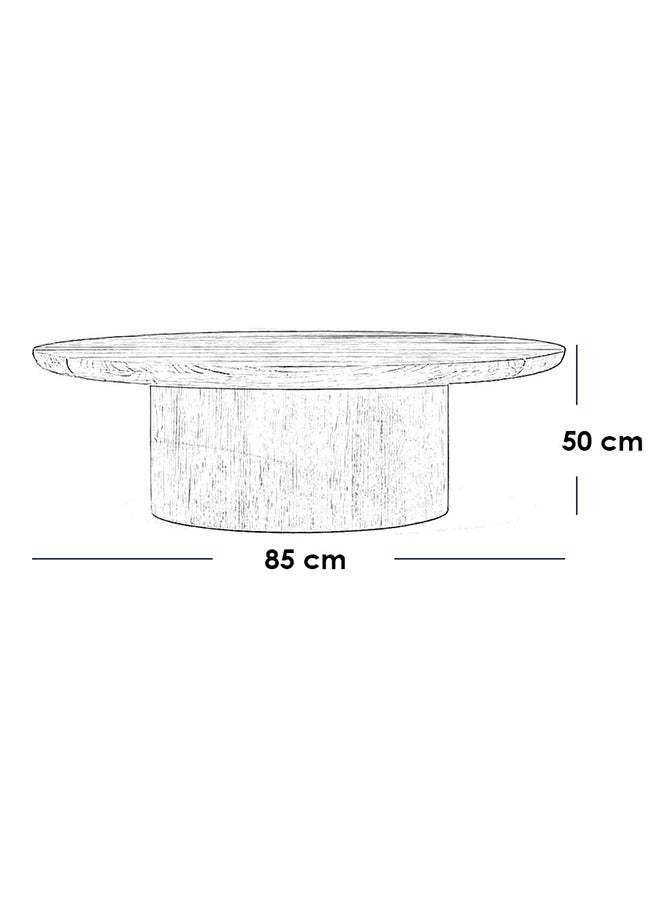 هومزمارت طاولة قهوة خشب سنديان اسود - 85×85×50 سم - Image 2