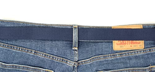 BC Belts Navy Web Belt with Buckle Military Style - Image 3