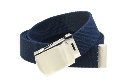 BC Belts Navy Web Belt with Buckle Military Style - Image 1