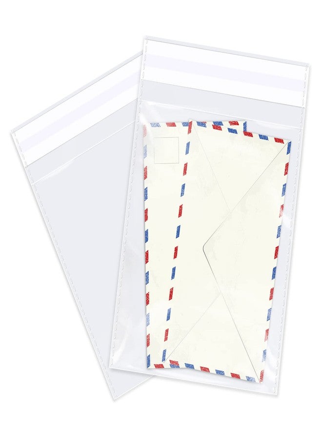 WEPOLY - 6" x 9" (100 Count) Clear Cellophane Bags - Self Sealing Cello Plastic Poly Bags- for A7 A8 A9 Cads & Envelopes, Bakey, Cookies, Candies - Image 1