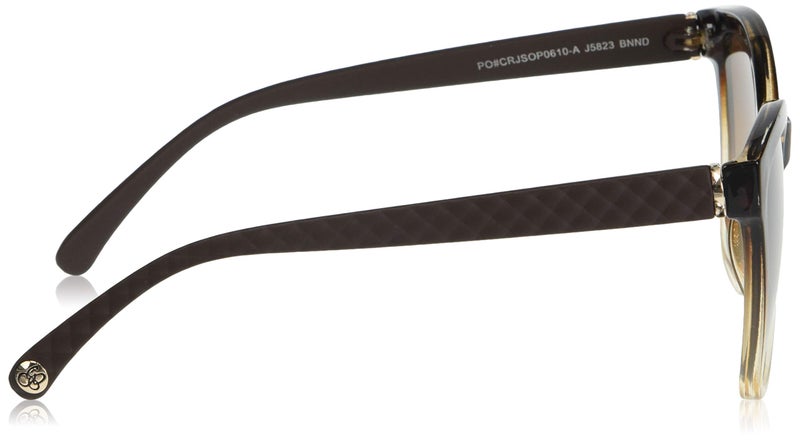 Jessica Simpson Womens J5823 Quilted Rectangular Sunglasses With Uv400 Protection. Glam Gifts For Her, 57.8 Mm, Brown & Nude, 57.8 Mm US - Image 3