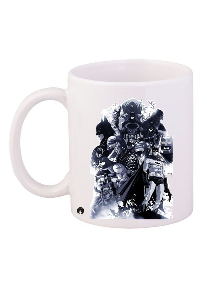 RYN Cartoon Printed Coffee Mug White/Grey/Black 11ounce