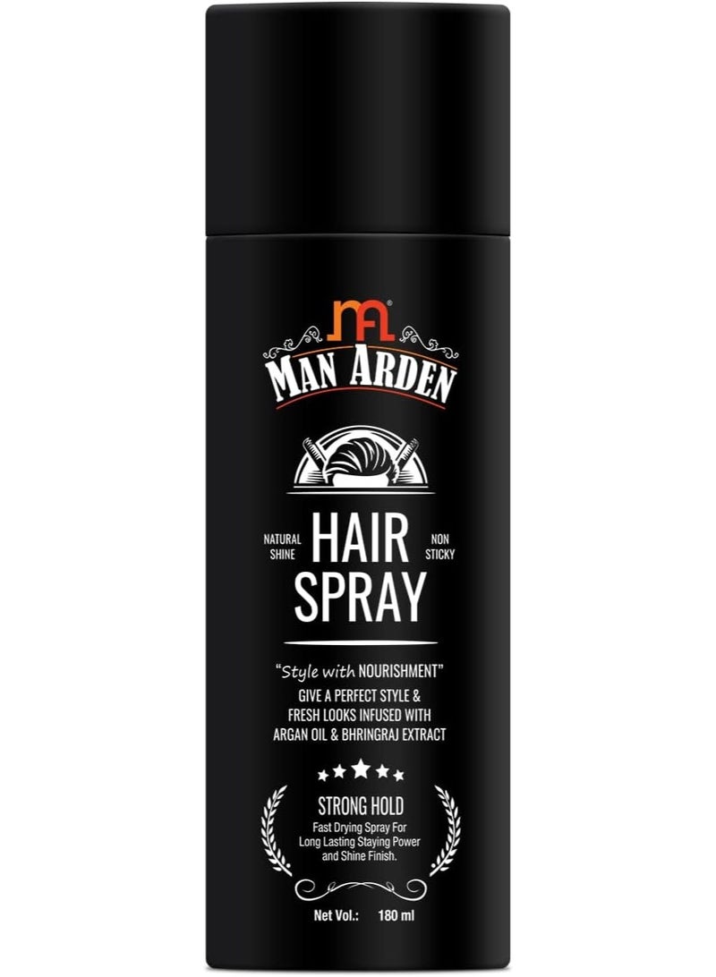 Man Arden Hair Spray - Strong Hold, Styling with Nourishment - 180ml - Image 1