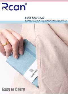 Rcan 2 Pcs A7 Notebooks Pu Leather Hard Cover Elastic Band Mini Portable Thickened Notepad Memo Travel Diary Pocket Horizontal Line Small Book Suitable for Business Office School Students Family Writing  - Image 2