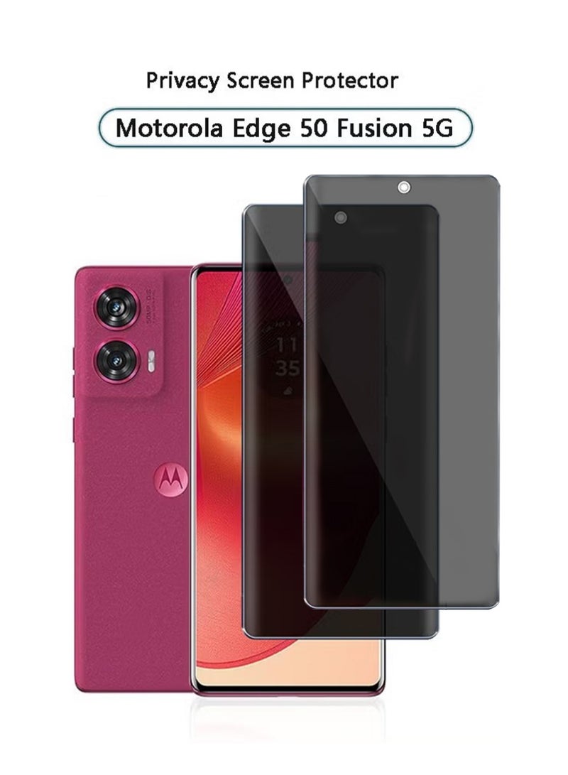 SNBFA 2Pcs Privacy Screen Protector for Motorola Edge 50 Fusion 5G Tempered Glass, 9H Hardness Anti-Spy Anti-Scratch Anti-Dust Bubble-Free Tempered Film Easy Installation - Image 1