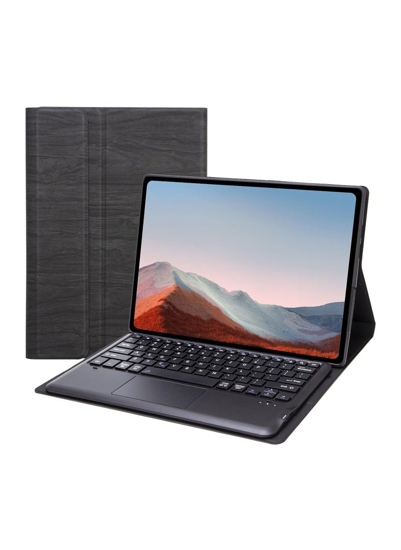Generic - Arabic and English Keyboard Cover Case Compatible with Surface Pro 4/5/6/7, Leather Tablet Protective Cover with Wireless Removable Bluetooth Keyboard u0026 Trackpad Mouse - Image 1
