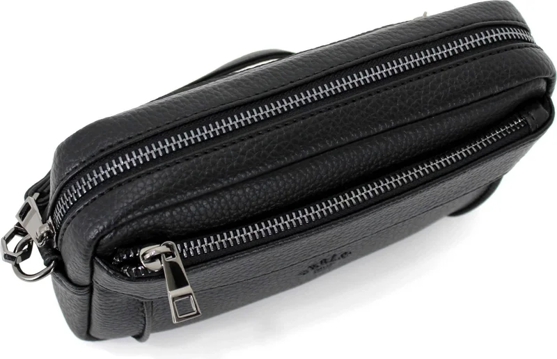 Derise Club Men's Black Luxury Clutch and Bracelet Belt Portfolio Clutch Bag
