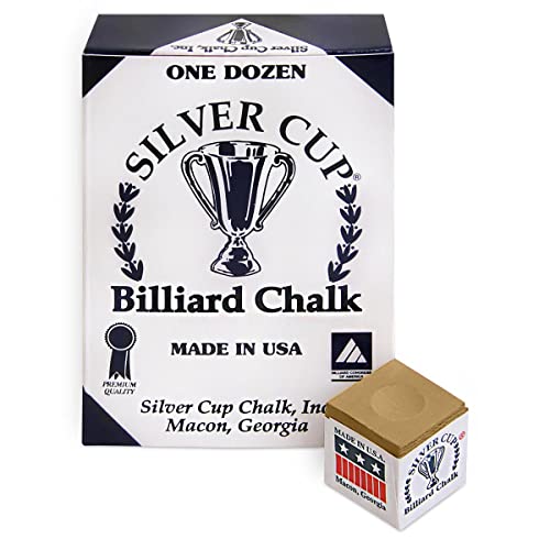 SILVER CUP Billiard CHALK - ONE DOZEN (Brown) - Image 3