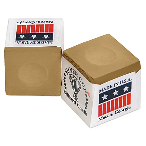 SILVER CUP Billiard CHALK - ONE DOZEN (Brown) - Image 2