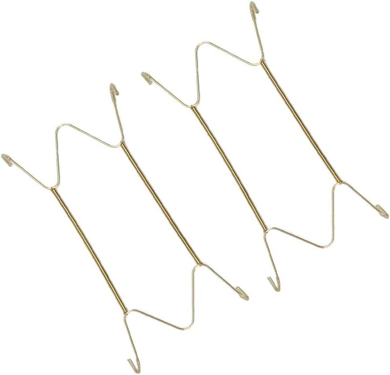 klarakoStainless Steel Plate Holder Plate Hanger W Shape Plate Spiral Plate Holder Wall Plate Stand For Plates And Art klarakoGolden, 7 Inch - Image 2