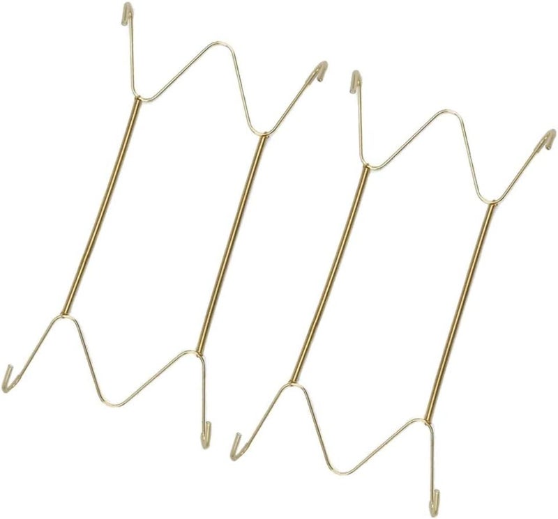 klarakoStainless Steel Plate Holder Plate Hanger W Shape Plate Spiral Plate Holder Wall Plate Stand For Plates And Art klarakoGolden, 7 Inch - Image 5