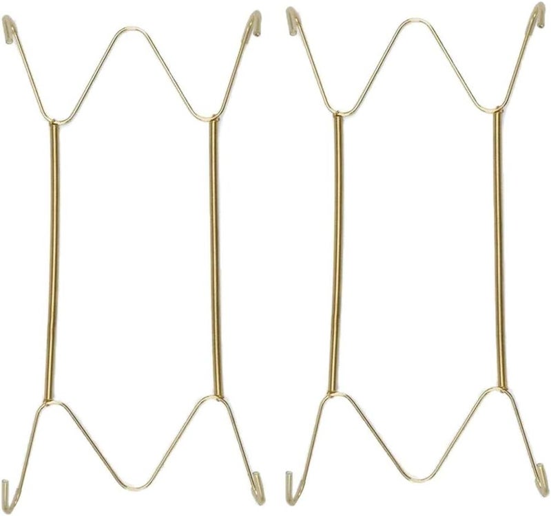 klarakoStainless Steel Plate Holder Plate Hanger W Shape Plate Spiral Plate Holder Wall Plate Stand For Plates And Art klarakoGolden, 7 Inch - Image 4