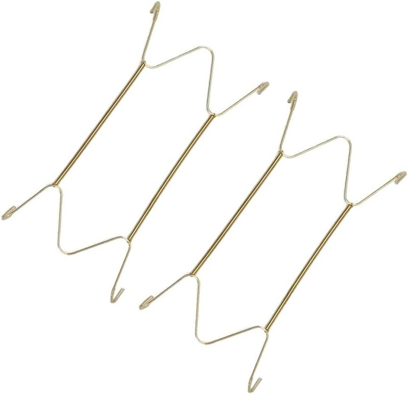 klarakoStainless Steel Plate Holder Plate Hanger W Shape Plate Spiral Plate Holder Wall Plate Stand For Plates And Art klarakoGolden, 7 Inch - Image 3